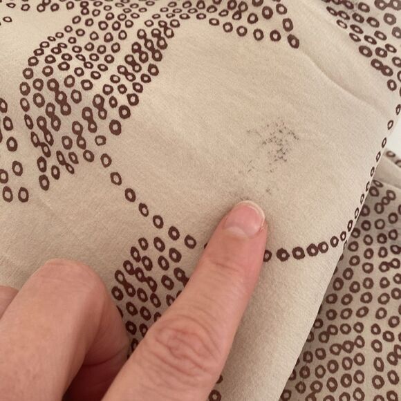 BCBG Beaded Cream & Brown Floral Silk Gown Size 2 - Picture 16 of 16